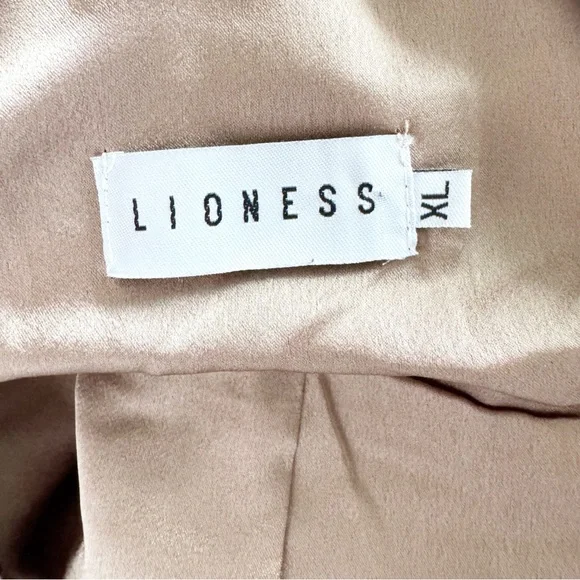 Lioness Taupe Warhol Satin V-Neck Romper - Picture 7 of 10
